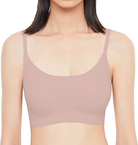 Ubras Women's OneSize Wirefree Comfort Seamless Adjustable Skinny Strap Bralette Bra Pink at Amazon Women’s Clothing store Calvin Klein Bralette, Calvin Klein Bra, Camisole Bra, Seamless Bra, Calvin Klein Woman, Sporty Look, Bralette, Spaghetti Strap, Calvin Klein