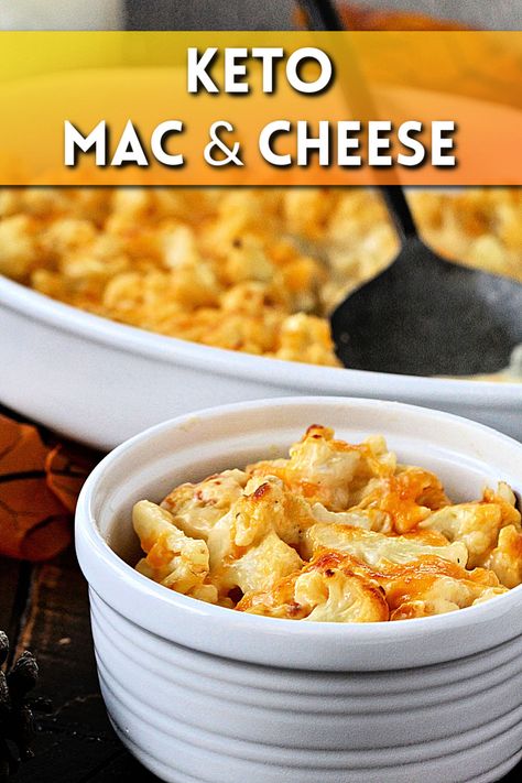 Keto Mac and Cheese is made with nutrient-packed cauliflower coated in a rich and creamy sauce and has only 5 grams of net carbs per serving! Make this dish with just 5 ingredients in 30 minutes! R3 Recipes, Keto Mac And Cheese, Lower Carb Meals, Carb Sides, Vegetarian Meat, Keto Fast Food, Keto Sides, Low Carb Veggies, Meat Alternatives