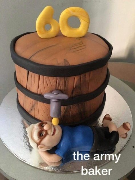 Cake For 60th Birthday Men, Birthday Cake Beer, Birthday Cake For Men, Cake For Men, Birthday Party Decorations For Adults, Dad Birthday Cakes, Birthday Cake For Him, 60th Birthday Cakes, Princess Birthday Cake