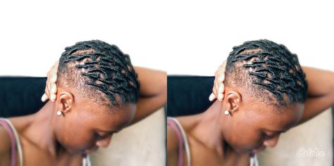 Starter Locs With Shaved Sides, Locs With Shaved Sides, Short Hair Shaved, Hair Shaved Sides, Short Hair Shaved Sides, Short Dreadlocks Styles, Short Natural Haircuts, Short Locs, Shaved Hair Designs