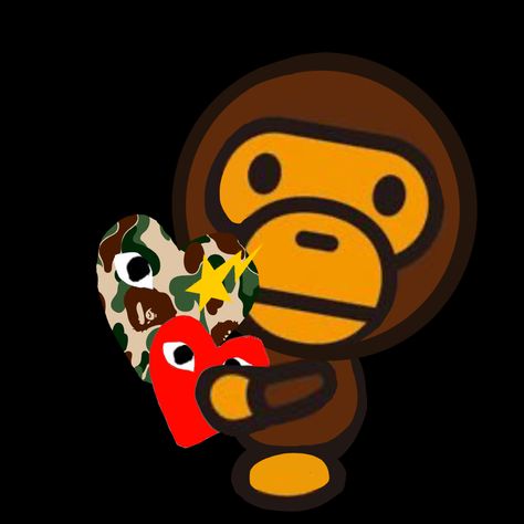 Baby Milo Wallpaper, Bape Pfp, Bape Aesthetic, Bape Monkey, Bape Milo, Bape Art, Cdg Wallpaper, Bape Wallpaper Iphone, Ipad Picture