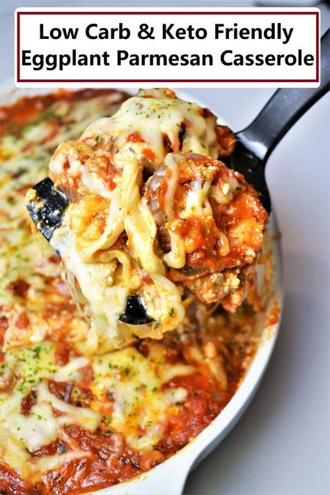 Keto Eggplant Casserole, Eggplant Parmesan Keto Low Carb, Keto Eggplant Parmesan Baked, Keto Meatless Recipes, Eggplant Recipes Low Carb, Eggplant Recipes Keto, Eggplant Ideas, Low Carb Eggplant Parmesan, Keto Eggplant Recipes