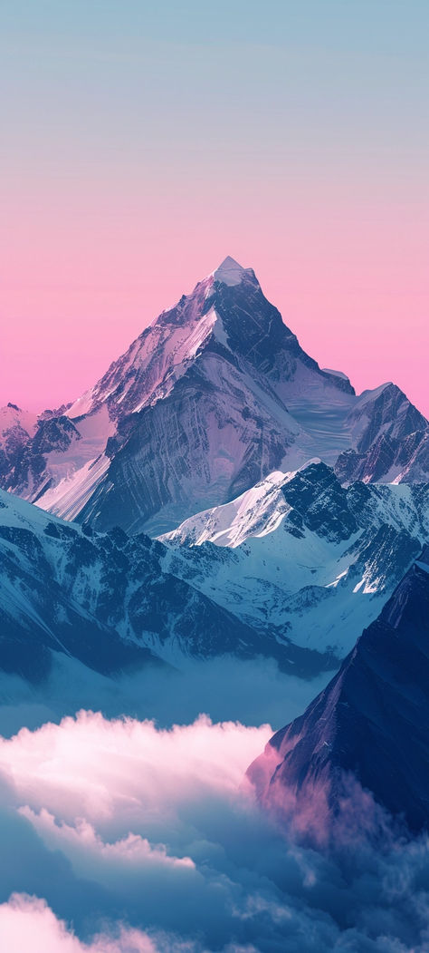 Pink Mountains Aesthetic, Pink Mountains Wallpaper, Jaguar Wallpaper, Creative Wallpapers, Pastel Color Wallpaper, Mountains Aesthetic, Fantasy Wallpapers, Pink Mountains, Background Nature