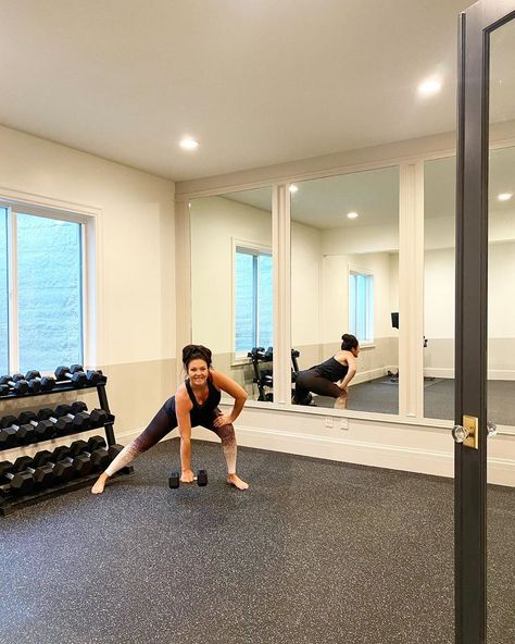 Basement Gym Ideas, Home Gym Mirrors, Home Gym Basement, Workout Room Home, Gym Mirrors, Diy Home Gym, Basement Gym, Gym Room At Home, Home Gym Decor