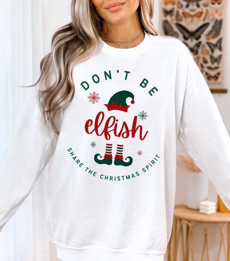 Elf sweatshirt, elf christmas sweatshirt, funny elf sweatshirt, christmas sweatshirt, festive sweatshirt, christmas humor, christmas pun von ConsciousChicShop auf Etsy Elf Sweatshirt, Xmas Fashion, Christmas Puns, Holiday Gathering, Christmas Sweatshirts, Christmas Elf, Keep Warm, Winter Wardrobe, Christmas Humor