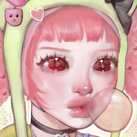 Jelly Skin Drawing, Misty Art Style, Purikaaa Drawing, Purikura Art, Purrikas Art, Purrika Art, Bubble Art Style, Jelly Artstyle Digital, Jelly Art Style Drawing