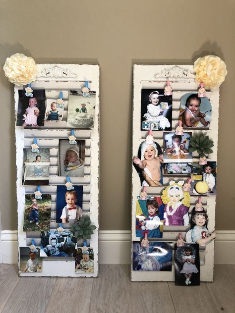 Baby Shower Display Table, Pallet Baby Shower Decor, Pictures At Bridal Shower Photo Displays, Baby Shower Photo Display, Wedding Baby Photos Display, Baby Shower Display, Baby Shower Fireplace Decor, Baby Pictures At Baby Shower Parents, Baby Shower Parents Baby Pictures