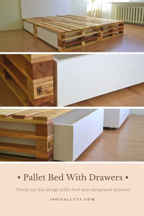 Pallets Bed, Diy Seng, Pallet Bed Headboard, Wooden Pallet Beds, Wood Pallet Beds, Pallet Bed Frame, Diy Pallet Bed, Pallet Headboard, Pallet Beds