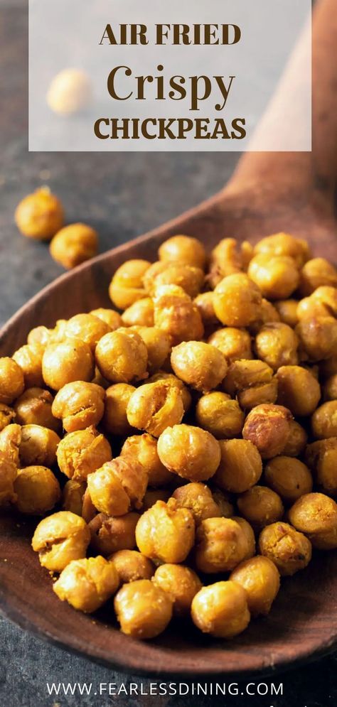 Crispy Garbanzo Beans Air Fryer, Air Fryer Garbanzo Bean Recipes, Air Fry Beans, Air Fry Garbanzo Beans, Air Fried Garbanzo Beans, Air Fried Beans, Air Fryer Garbanzo Beans, Fried Garbanzo Beans, Crispy Garbanzo Beans