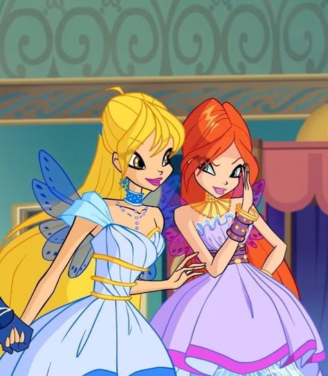 Winx Club Winx Club Together, Stella And Bloom Winx Club, Bloom And Stella Winx Club, Winx Club Pictures, Bloom And Stella, Las Winx Club, Club Pictures, Winx Fairies, Winx Stella