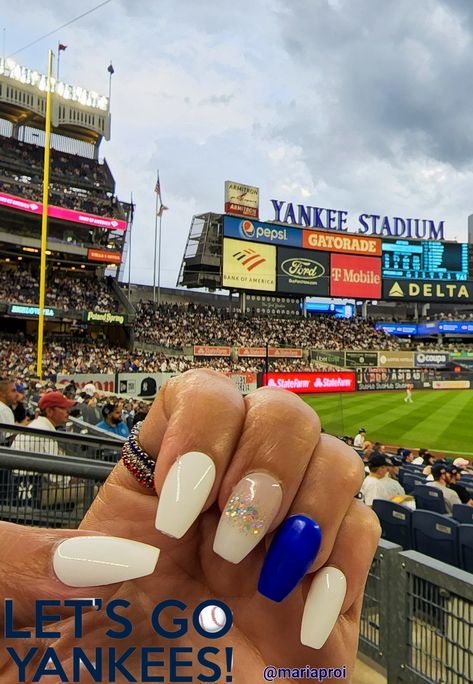 New York Yankees Nails, Yankee Nails, Yankees Nails, Saint Patties, Color Nails, Nail Trends, Nail Lacquer, New York Yankees, Spring Nails