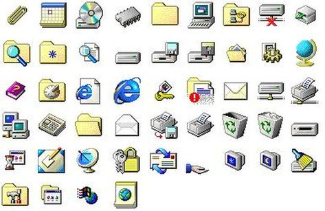 Pixelated Icons, Microsoft Icons, Computer Icons, Internet Icon, Vaporwave Wallpaper, Desktop Icons, Windows 95, Windows 98, Windows Wallpaper