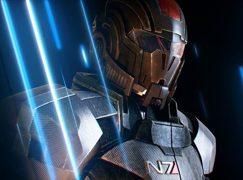 Commander Shepard, N7, Spectre, Normandy, Mass Effect Mass Effect Armor, Normandy Mass Effect, Mass Effect Shepard, Mordin Solus, N7 Armor, Thane Krios, Concert Art, Mass Effect Art, Commander Shepard