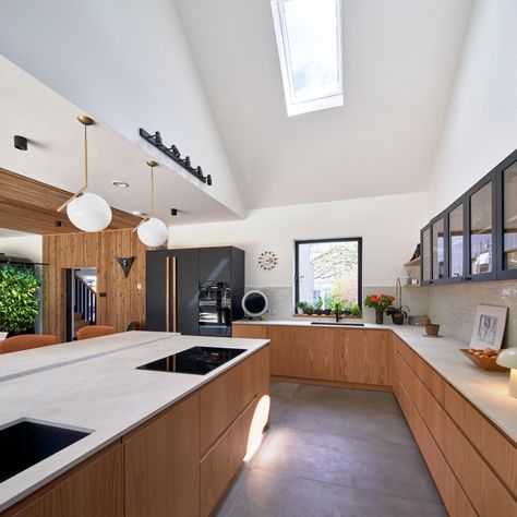 mid century modern open kitchen • Instagram Modern Open Kitchen, Lake Kitchen, Modern Kitchen Open, Dark Floors, River View, Mid Century Modern Kitchen, Open Kitchen, Modern Kitchen, Century Modern