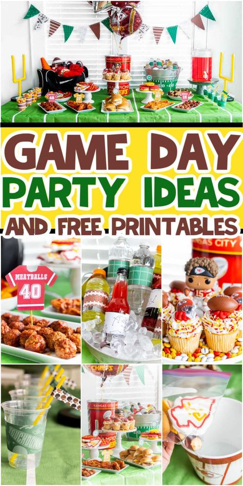 Tips and tricks for creating the ultimate game day spread, like ordering your appetizers from @HyVee instead of making them on your own! Plus free game day printables to finish your table! Football Party Printables, Retreat Food, Superbowl Ideas, Football Printables, Football Themed Party, Snack Bucket, Bacon Wrapped Smokies, Tailgating Food, Game Day Party