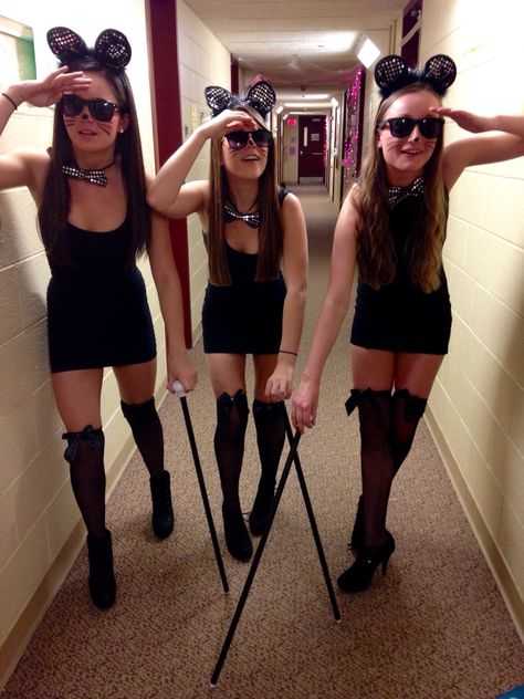 Three Blind Mice Halloween Costumes, 3 Blind Mice Costume, Blind Mice Costume, Three Blind Mice Costume, Mice Costume, Mean Girls Halloween Costumes, Two Person Halloween Costumes, 3 Blind Mice, Playboy Bunny Outfits