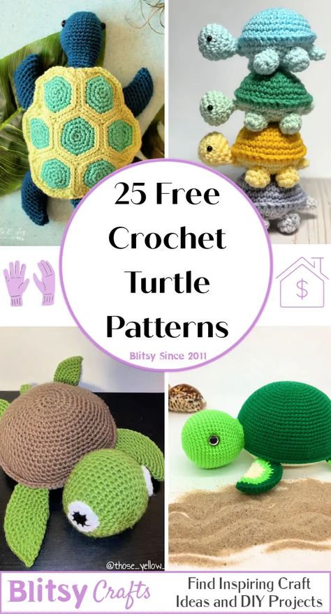 25 Free Crochet Turtle Patterns (Amigurumi Pattern) Small Turtle Crochet Pattern, Crochet Arigumi Free Pattern Turtle, Beginner Crochet Turtle, Crochet Mini Turtle Free Pattern, Crochet Turtle Pillow, Sea Turtle Amigurumi Free Pattern, Crochet Patterns Turtle, Crochet Turtle Memory Game Free Pattern, Crochet Sunflower Turtle Pattern Free