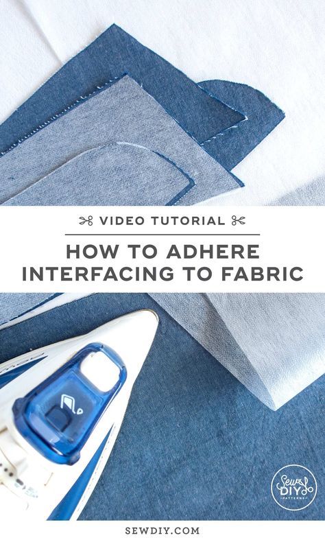 How to fuse iron-on interfacing to fabric without puckering, bubbling or separation. Learn more with this video tutorial by Sew DIY. Diy Clothes Tutorial, Easy Diy Fashion, Interfacing Sewing, Sewing Courses, Skirt Sewing, Summer Sewing, Iron On Fabric, Fusible Interfacing, Skirt Patterns Sewing