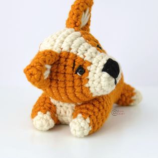 Milo the Baby Corgi Free Crochet Pattern By Elisa's Crochet Mini Corgi Crochet Pattern, Crochet Corgi, Crochet Finger Puppets, Dogs Crochet, Crochet Dogs, Teddy Bear Patterns Free, Baby Corgi, Dog Patterns, Crochet Rag Rug