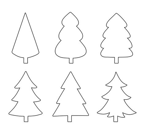 Pine Tree Pattern Printable, Christmas Tree Printable Templates, Cardboard Christmas Tree Template Free Printable, Wooden Christmas Tree Template, Wood Christmas Tree Template, Tree Patterns Printable, Christmas Tree Template Free Printable Felt Ornaments, Christmas Decoration Templates, Christmas Tree Cutout Template