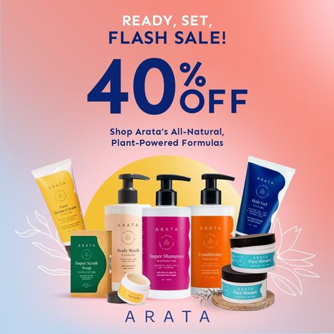 Ad📢 We’ve got an exclusive 40% discount across all our premium, plant-based formulas, only for today! Shop worth Rs. 1,099 and above now. Shop Now👍 http://bit.ly/ArataIn : #kingsmarketing #flashsale #flashsalejanuary #flashsale2021 #januarysale #sale #vegan #nontoxic #notoxins #slowliving #selfcare #plantbased #allnatural Hair Growth Curly Hair, Face Masque, Discount Ad, 광고 디자인, Body Cleanse, The Face Shop, Indian Hair, For Hair Growth, Plant Powered