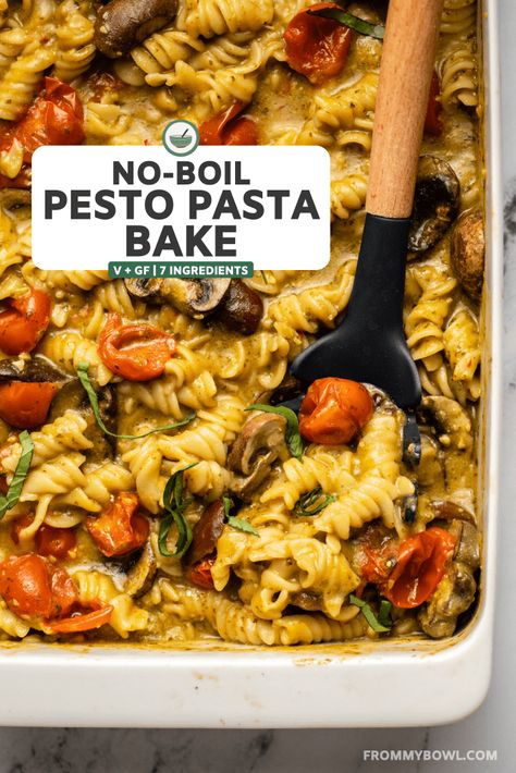 Pasta Bake Vegan, Cleanse Meals, Vegan Casserole Recipes, Vegan Casseroles, Pesto Pasta Bake, Vegan Pesto Pasta, Vegan Mushroom Stroganoff, Dump And Bake, Vegan Casserole