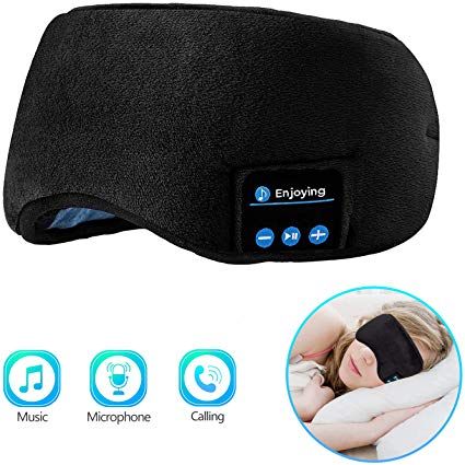 Amazon.com: Sleep Headphones Bluetooth Eye Mask, Joseche Wireless Bluetooth 5.0 Headphones Music Travel Sleeping Headphones Handsfree Sleeping Mask with Built-in Speakers Microphone Washable (Black): Home Audio & Theater Eye Mask Sleep, Sleep Headphones, Travel Music, Music Headphones, Wireless Headset, Bluetooth Earphones, Bluetooth Headset, Earmuffs, Bluetooth Headphones