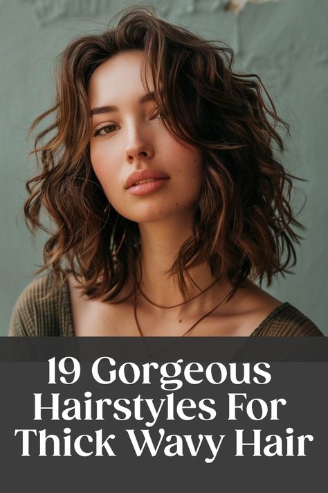 19 Gorgeous Hairstyles For Thick Wavy Hair Long Bob Naturally Wavy Hair, Layered Haircuts For Wavy Thick Hair, Haircuts Ideas For Wavy Hair, Natural Wavy Hair Haircut, Haircut For Wavy Hair For Women Long, Medium Shag Haircuts No Bangs, Short Hairstyle Women Thick Wavy Hair, Best Cut For Wavy Hair, Layered Hair For Thick Wavy Hair