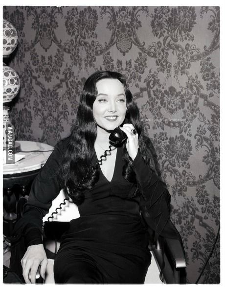 Carolyn Jones (Morticia Addams) 1960's The Addams Family 1964, Addams Family Morticia, Uncle Fester, Caroline Jones, Charles Addams, Gomez And Morticia, Gomez Addams, Carolyn Jones, Morticia Addams