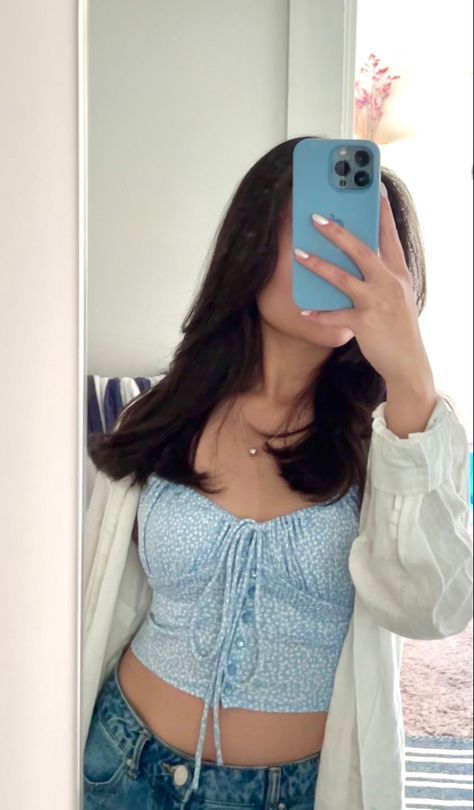 light blue corset top, linen shirt, outfit ideas, summer outfits, fall outfits, casual style, casual inspo, college outfits, campus outfits, comfy casual, summer outfits, 2022 outfits, 2022 inspo board, trendy outfits, fall outfits, trendy outfits, everyday outfits, summer fashion, preppy, fall fits, fall aesthetic, fall, fall colors, autumn aesthetic, fall outfit ideas, fall outfits aesthetic, fall outfits women, fall outfits 2022, cute fall outfits, trendy fall outfits College Campus Outfits Summer, Campus Outfits Summer, Preppy Fall Fits, Casual Summer Outfits 2022, College Campus Outfit, Light Blue Corset Top, Trendy Outfits Fall, Comfy Casual Summer Outfits, Light Blue Corset