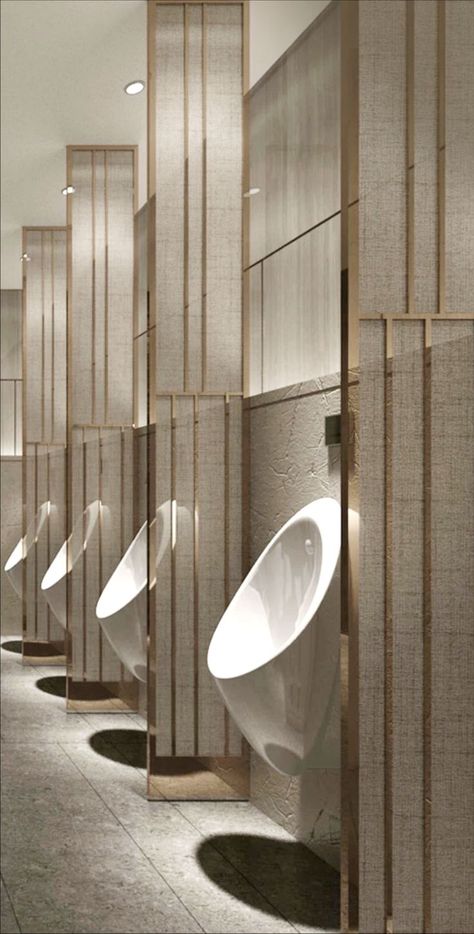 Urinal Design, Public Restroom Design, Commercial Bathroom Designs, Commercial Toilet, Luxury Toilet, Restaurant Bathroom, Wc Design, Public Hotel, Public Toilet