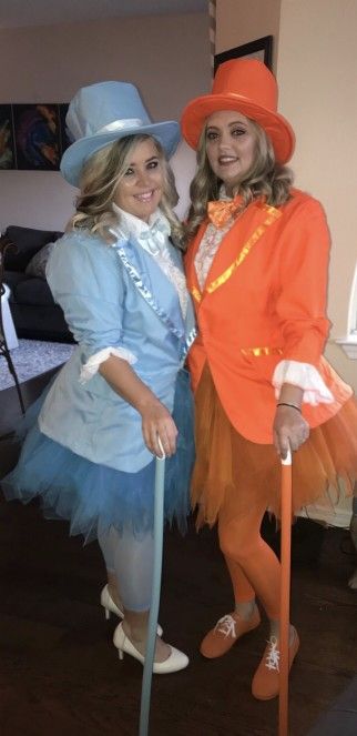 We went to a 90s party and decided to go as Dumb and Dumber but with a bit of a twist.We bought cheap mens costumes online so we had the jacket, h... Homemade Costume, 90s Party, Homemade Costumes, Halloween Costumes Friends, Colored Tights, Halloween 2022, Yard Games, Tutu Costumes, Friend Goals