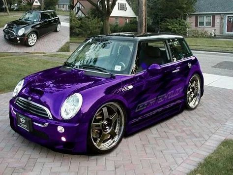 Kool Mini Cooper Purple Car, Pt Cruiser, Color Play, Purple Reign, Purple Love, Mini Cooper S, All Things Purple, My Dream Car, Mini Cars