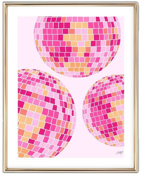 Pink And Orange Disco Ball, Orange Disco Ball, Disco Ball, Pink And Orange, Collage, Orange, Pink, Pins