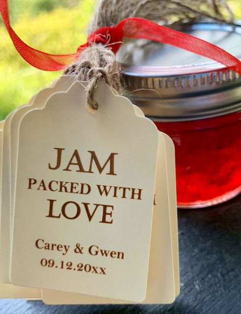 Jelly Labels, Jam Jar Wedding Favours, Wedding Guest Gifts Party Favors, Jam Jar Wedding, Jam Wedding Favors, Personalized Wedding Favor Tags, Jam Favors, Jam Gift, Wedding Favour Jars