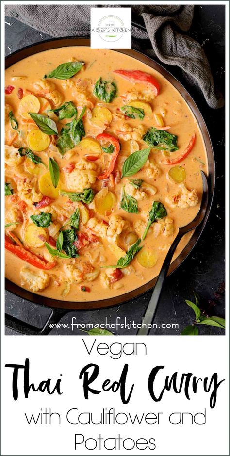 Vegan Thai Red Curry, Thai Vegan, Vegetarian Thai, Fasting Recipes, Vegan Curry Recipes, Red Thai, Rice Recipes For Dinner, Plant Based Dinner, Fall Night