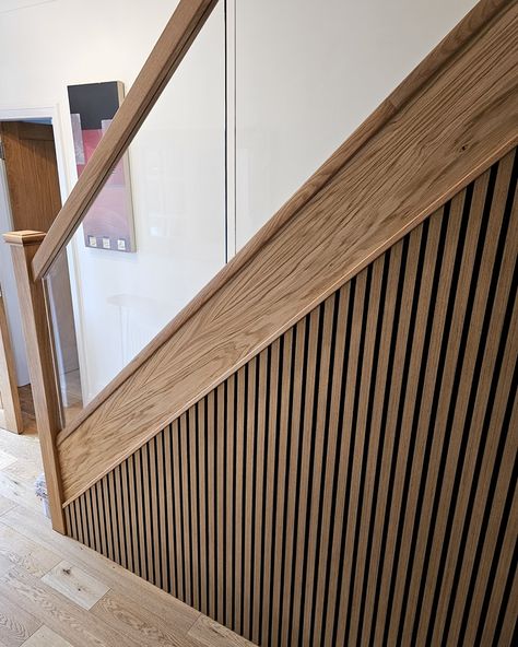 Before & After Oak and glass staircase balustrade 🤌🏼 check out the difference 👌🏼 #StaircaseRenovation #staircasebanisters #glassbalustrades Oak Staircase, Oak Banister, House Staircase, Glass Staircase, Hallway, Stairs, Sweet Home, Glass