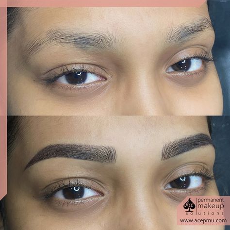 Ombre Brows Black Women, Combination Brows Microblading, Combination Eyebrows, Combination Brows, Brows Done, Ombre Eyebrows, Eyebrow Shapes, Makeup Eyebrows, Perfect Eyelashes