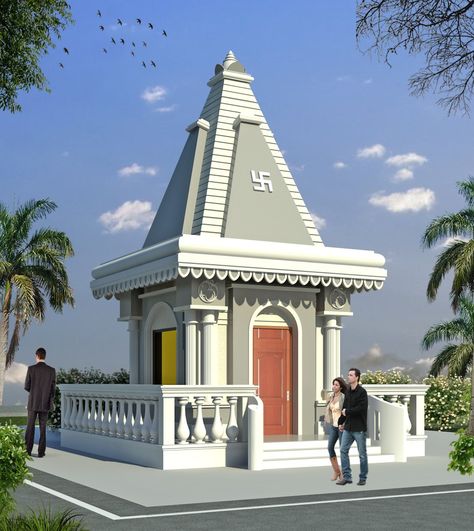 Tempal Photo, Small Temple Design Outdoor, Hindu Temple Design, Small Mandir Design, Small Temple Design, Temple Elevation, Odisha Temple, Mandir Architecture, House Pillar Design