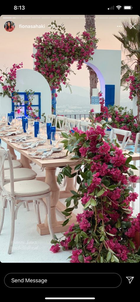 Greece Theme Wedding Decor, Greek Pool Party, Mamma Mia Style Wedding, Santorini Party Decorations, Greece Themed Birthday Party, Greek Engagement Party, Greece Theme Bridal Shower Ideas, Santorini Themed Wedding, Mykonos Themed Party