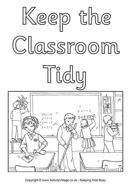 Keep the classroom tidy colouring poster pdf link Hygiene Drawing, Classroom Coloring Pages, Cleaning Drawing, Motor Skills Preschool, Kids Hygiene, Clean Classroom, School Clean, Army Drawing, Classroom Rules Poster