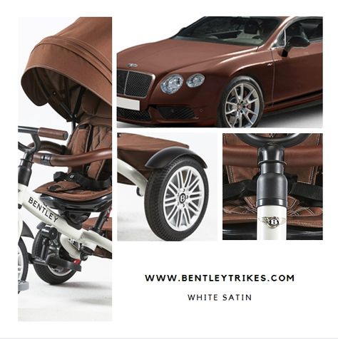 Bentley Stroller, Luxury Bentley, Tricycle Bike, Bentley Motors, Air Pump, Best Christmas Gifts, Tricycle, White Satin, Waterproof Fabric