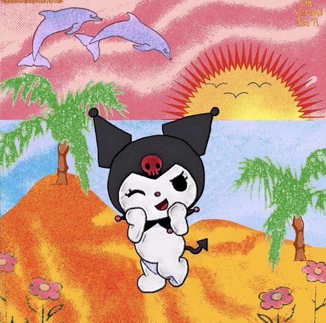 Bad Bunny Hello Kitty, Cinnamonroll Anime, Drawing Sunset, Hello Kitty Wallpaper Hd, Walpaper Hello Kitty, Hello Kitty Jewelry, Kitty Images, Hippie Painting, Kitty Drawing