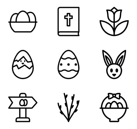 Easter Icons, Easter Symbols, Spring Themes, Free Icon Packs, Spring Theme, School Lunches, Late Winter, Easter Design, Free Icon