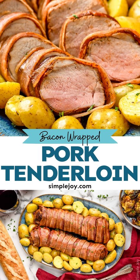 Bacon wrapped pork tenderloin is a must make dinner recipe. This delectable dish comes together with just a handful of ingredients and it is mouthwateringly delicious. Pork Tenderloin Filet Recipes, Italian Pork Tenderloin, Bacon Wrapped Pork Tenderloin Recipes, Best Pork Tenderloin Recipe, Wrapped Pork Tenderloin, Filet Recipes, Baked Pork Tenderloin, Bacon Wrapped Pork Tenderloin, Bacon Wrapped Pork