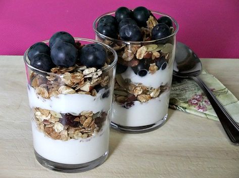 Ibd Friendly Snacks, Activia Yogurt Recipes, Recipes For Ibs Sufferers, Ic Friendly Recipes, Blueberry Yogurt Parfait, Healthy Yogurt Oat Blueberry Breakfast Cake, Bladder Friendly Recipes, Ic Diet, Ic Recipes