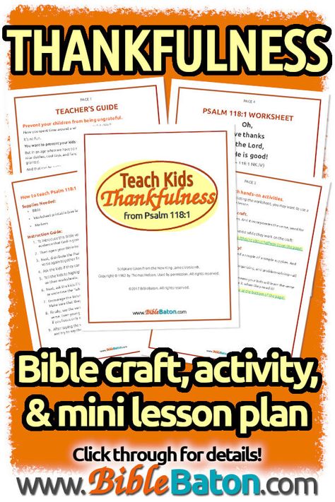 Teaching a Sunday School lesson on thankfulness, or looking for gratitude games and activities for Thanksgiving? Find everything you need in this mini Bible lesson on gratitude, which includes a thankfulness Bible craft idea along with a fun thankfulness activity for kids. Click through for details! Thanksgiving Craft For Sunday School, Gratitude Crafts For Toddlers, Thanksgiving Sunday School Lessons, Sunday School Lessons For Kids Crafts, November Bible Lessons For Kids, Being Thankful Activities For Kids, Thanksgiving Object Lesson, Thankfulness Activities, Christian Thanksgiving Activities