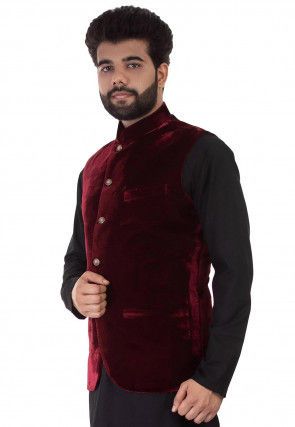 Velvet Nehru Jacket Men, Vs Image, Chinese Collar, Nehru Jacket, Utsav Fashion, Nehru Jackets, Traditional Fabric, Men Fashion Casual Outfits, One Inch