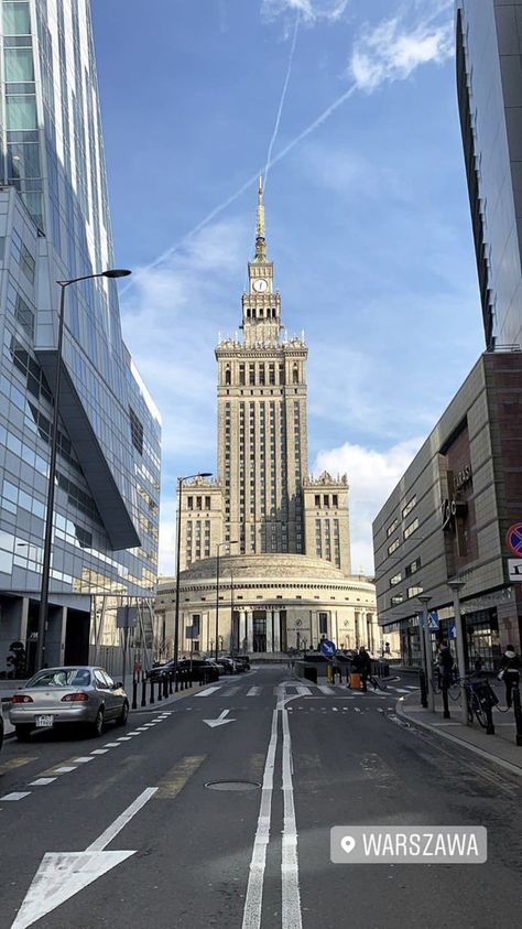 Warsaw Aesthetic, Poland Cities, Warsaw City, Vision Board Pics, Travel Stamp, Poland Travel, Instagram Graphic, Warsaw Poland, City Aesthetic