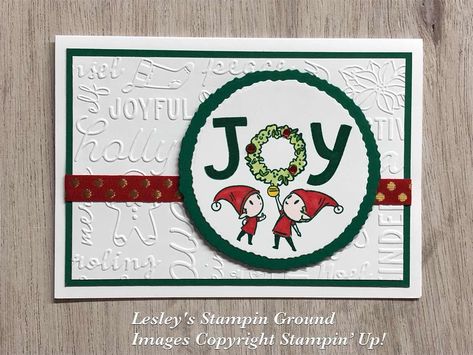 Stampin Up Jolly Words 2023, Stampin Up Jolly Words, Jolly Words Stampin Up Cards, Stampin Up Christmas Cards 2023-2024, Countryside Corners, Leaf Stamp, Copper Clay, Candle Images, Butterfly Stamp